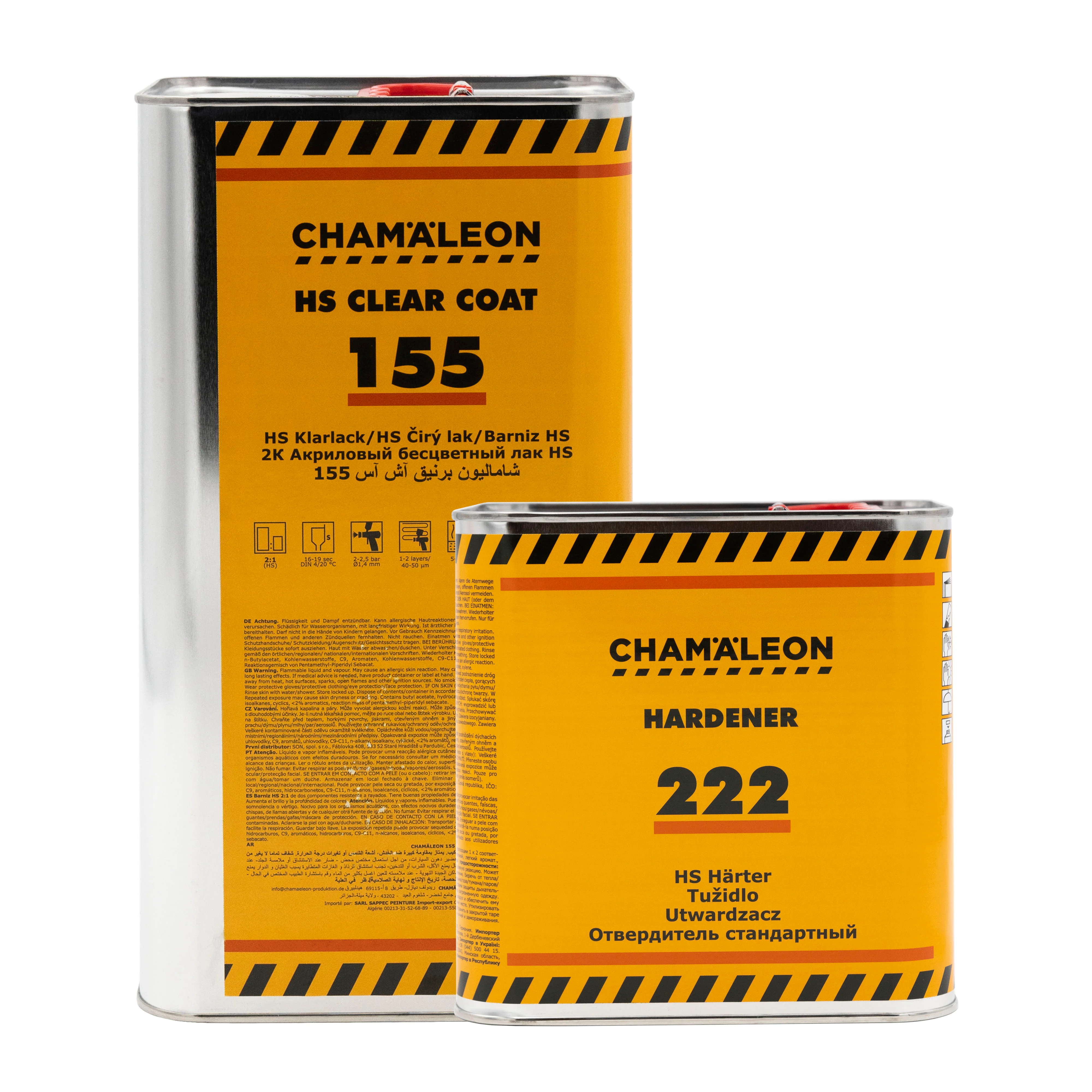 Chamaleon HS 2K Clear Coat Scratch Proof 155 con catalizzatore - Image 3