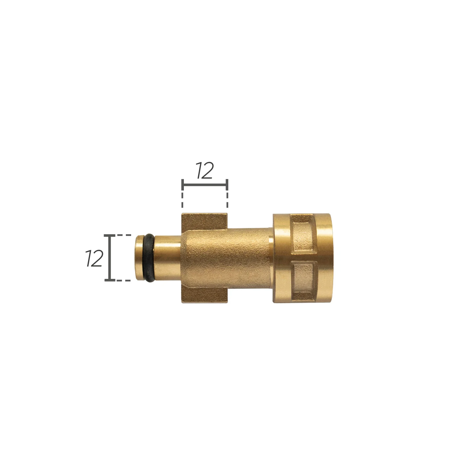 IDROBASE Adattatore a Baionetta in ottone con O-Ring G1/4" F - Faip, Bosch, Portotecnica - Image 2