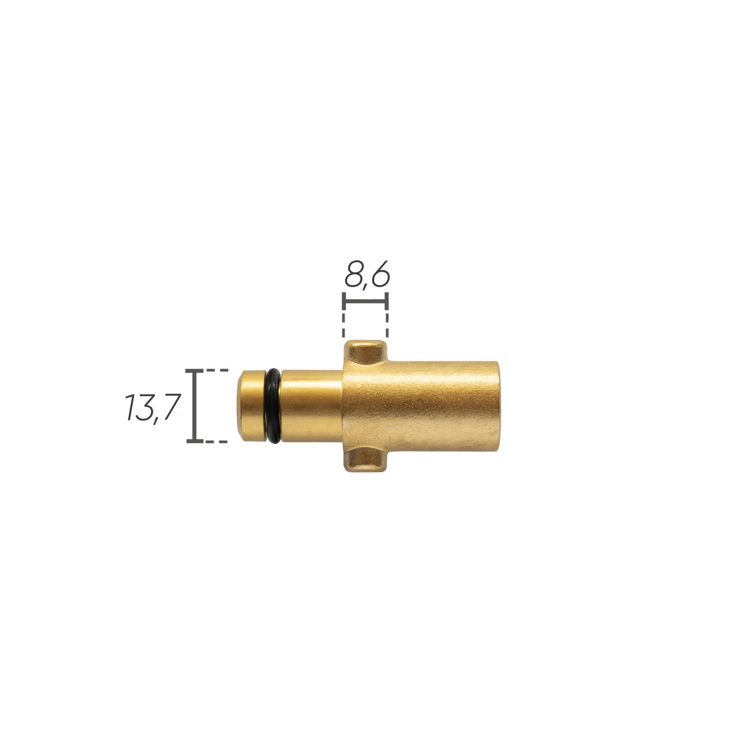IDROBASE Adattatore a Baionetta in ottone con O-Ring G1/4" F - Gerni - Image 2