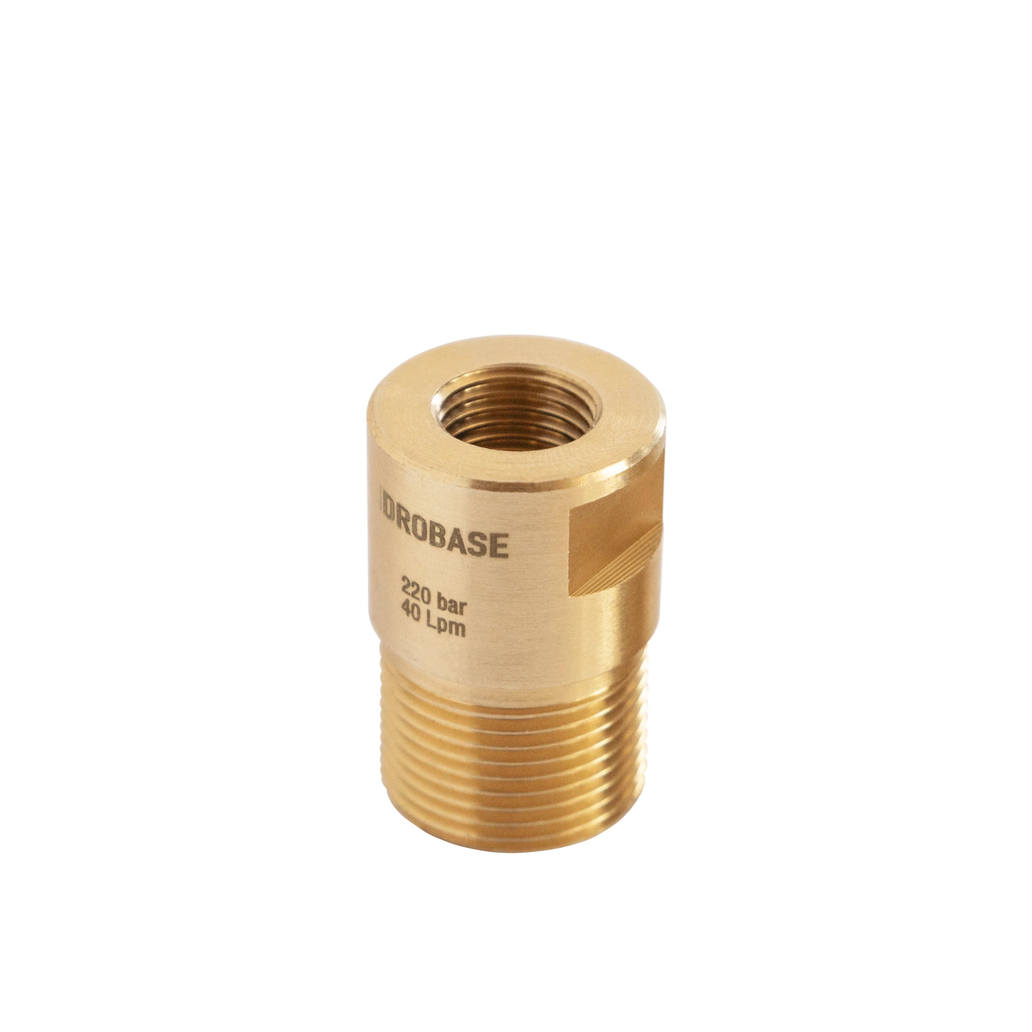 IDROBASE Nipplo in ottone M22x1,5 M Ø14 Lungo - G1/4" F - Image 2